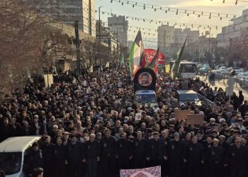 تشییع پرشور پیکر شهید مهدی ظریف، جانباز مدافع حرم و شهید امنیت مشهد